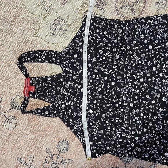 Krimson Klover Black White Floral Padded Shelf Bra Hidden Pocket Sundres Size L - Picture 11 of 15